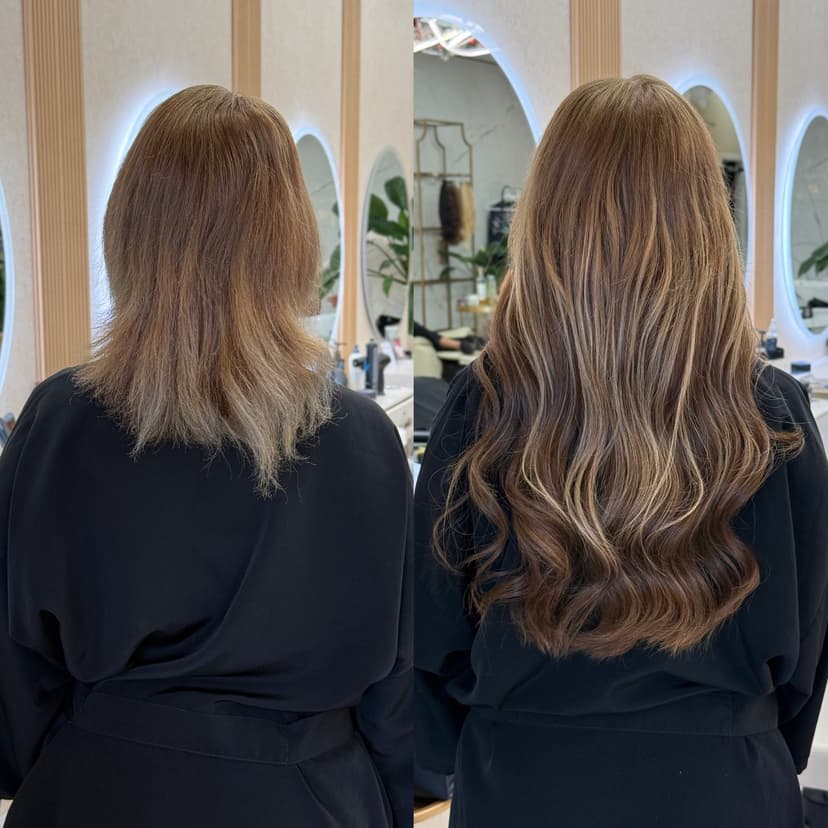 Hair extension transformation Miami — Standard Keratin Bond 150 capsules — WOW HAIR MIAMI