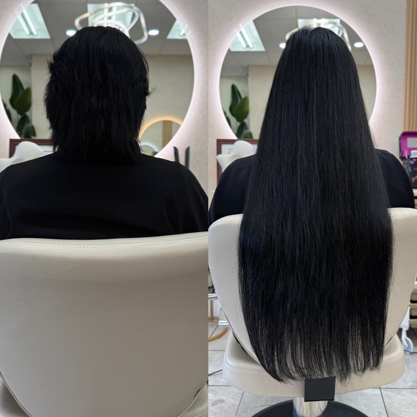 Hair extension transformation Miami — Micro Keratin Bond 200 capsules — WOW HAIR MIAMI