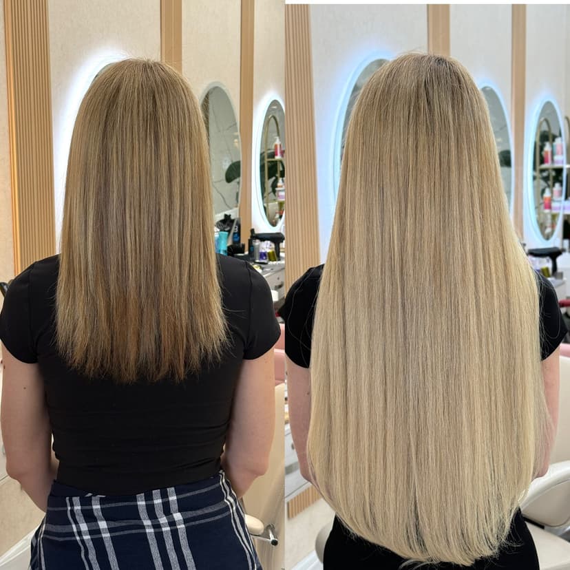 Hair extension transformation Miami — Nano Keratin Bond 180 capsules — WOW HAIR MIAMI